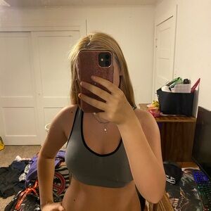 Gray Sports Bra